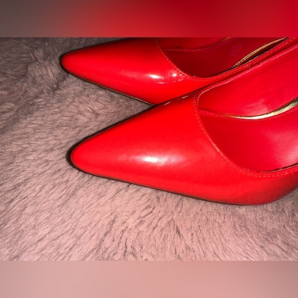 Lauren Ralph Lauren Bright red pointed toe stiletto heels 8.5 like new - Picture 6 of 16